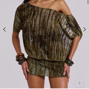 Jaded London Ophidian mini dress